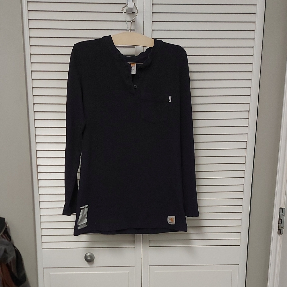 Fire Rated Carhartt Long Sleeve Henley Shirt